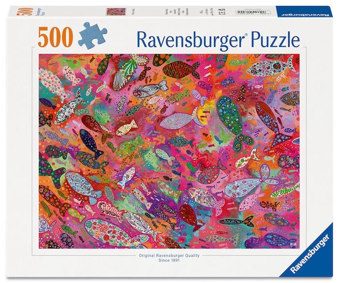 Fish in Fuchsia, 500 Piece Jigsaw Puzzle