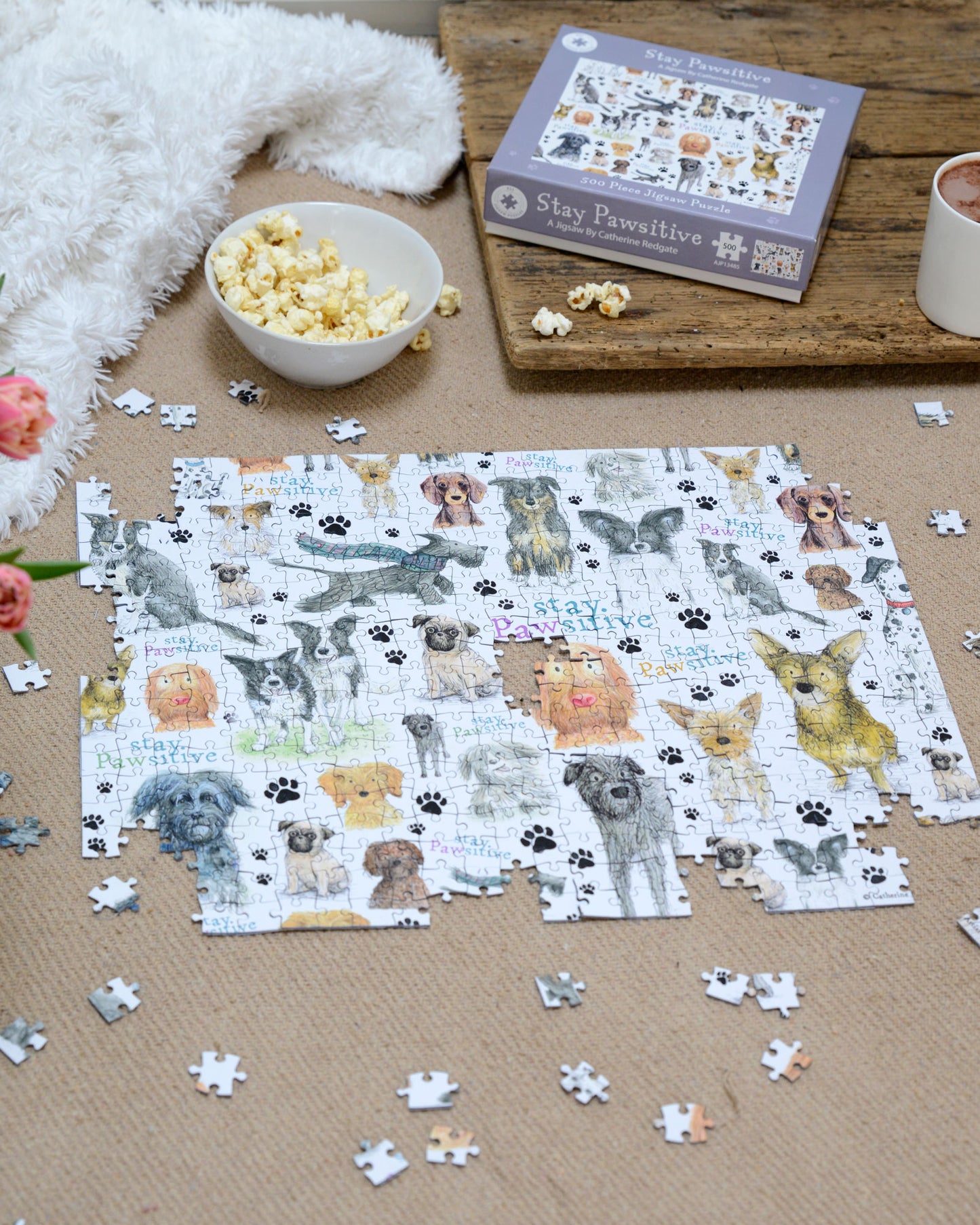 Stay Pawsitive 500 Piece Jigsaw Puzzle