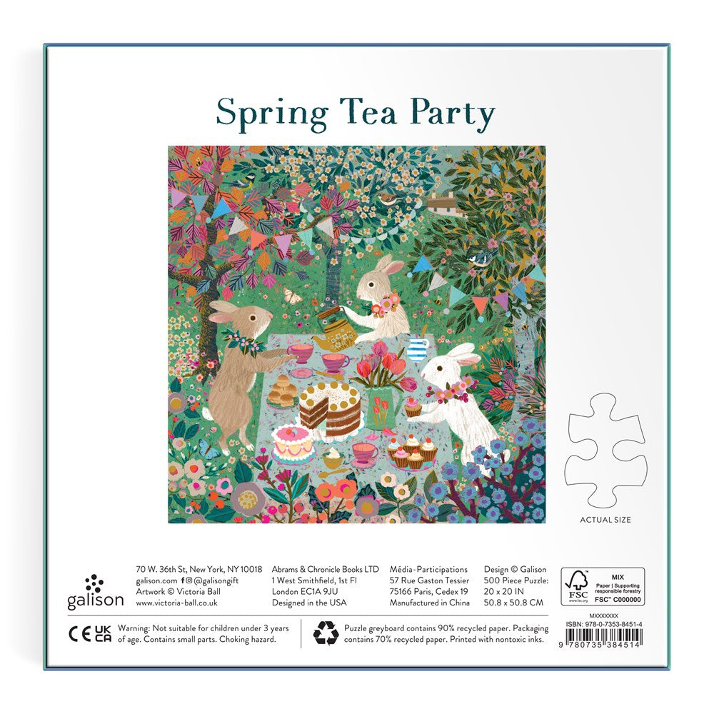 Spring Tea Party 500 Piece Foil Jigsaw Puzzle