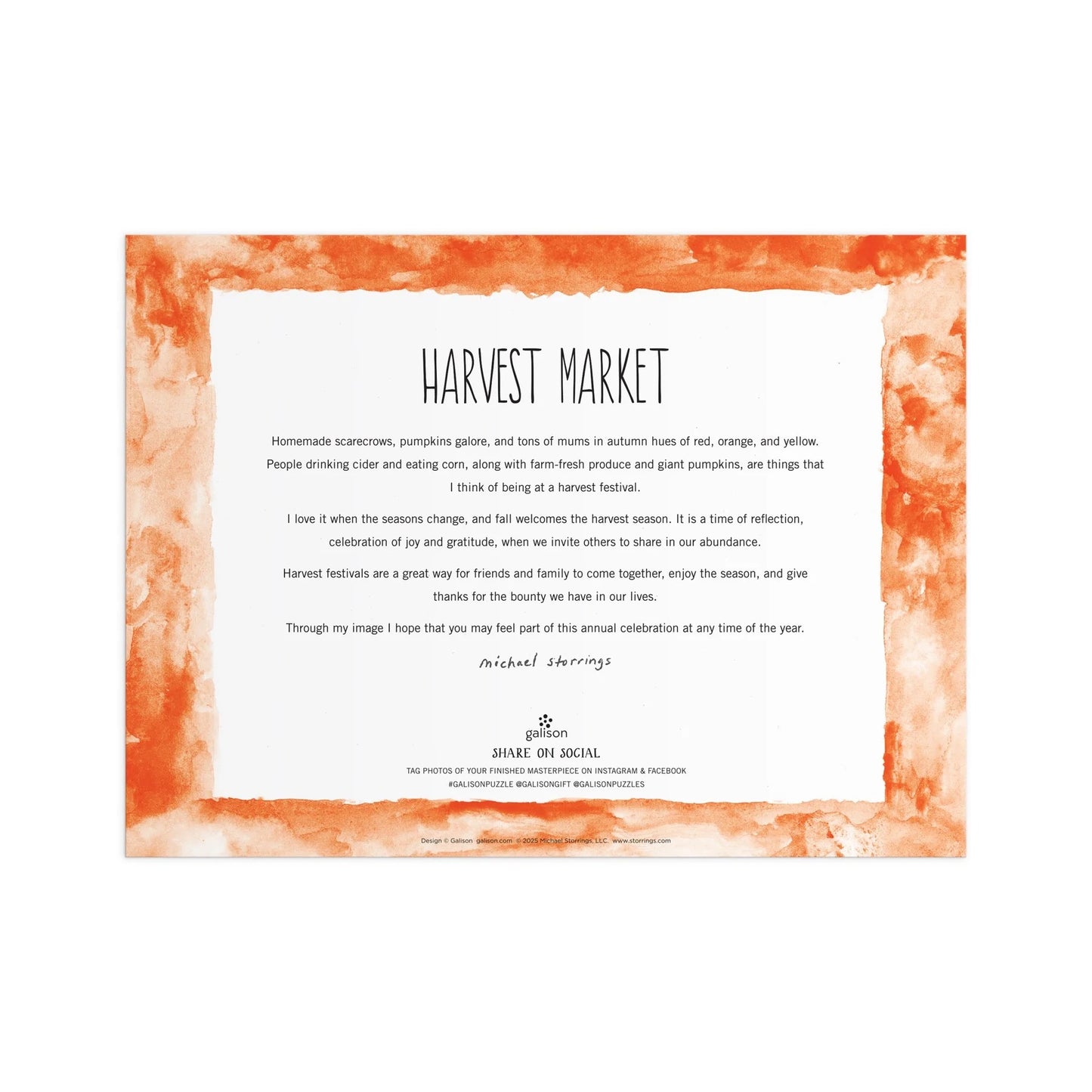 Michael Storrings Harvest Market 1000 Piece Jigsaw Puzzle