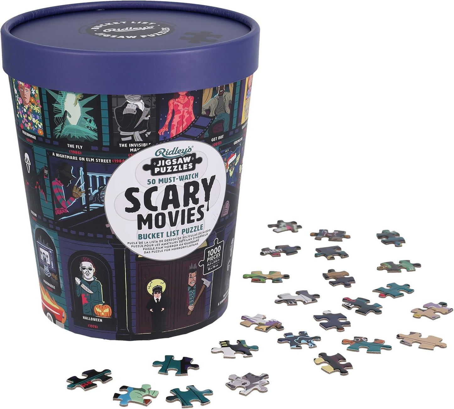 50 Must-Watch Scary Movies Bucket List 1000-piece Puzzle