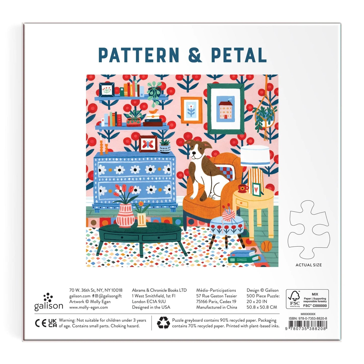 Pattern & Petal 500 Piece Jigsaw Puzzle