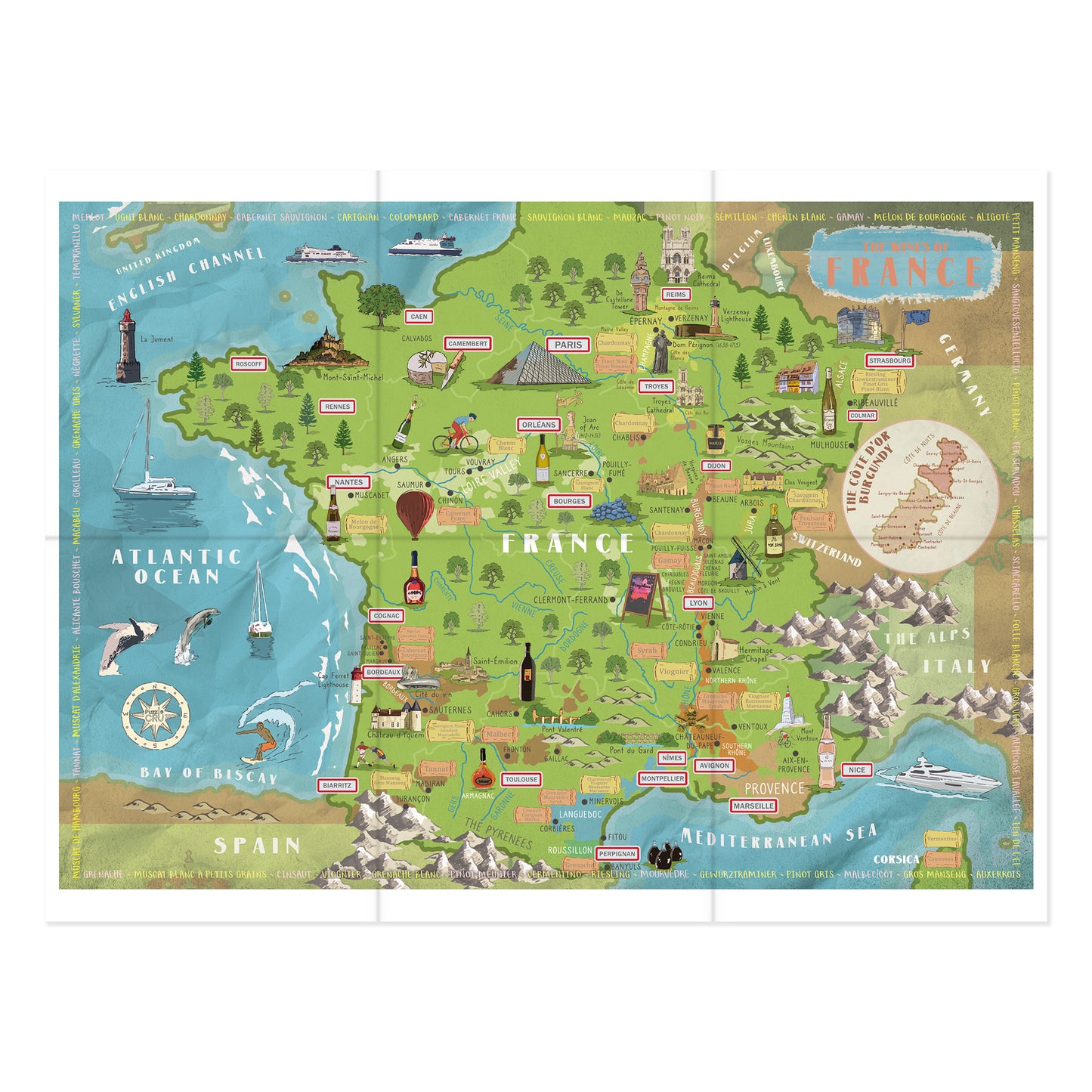 Wines of France 1000 Piece Puzzle