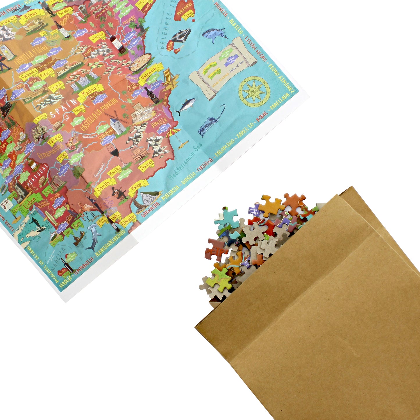 Wines of Spain and Portugal 1000 Piece Puzzle