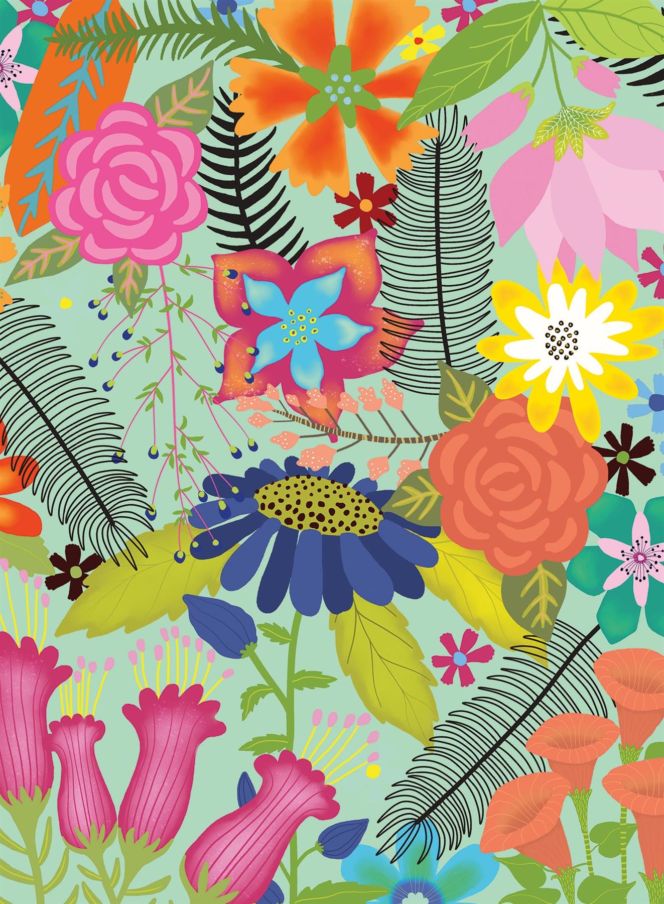 Flower Jungle 500 Piece Jigsaw Puzzle