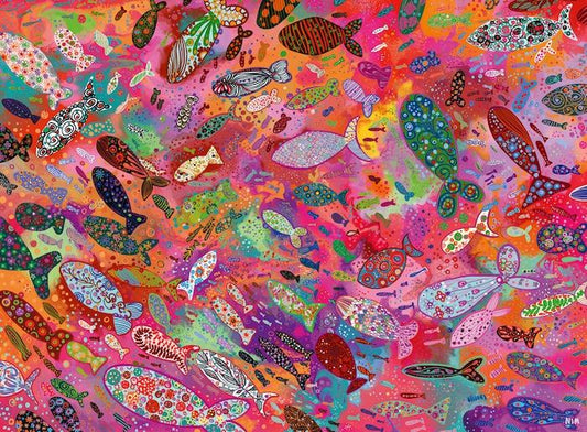 Fish in Fuchsia, 500 Piece Jigsaw Puzzle