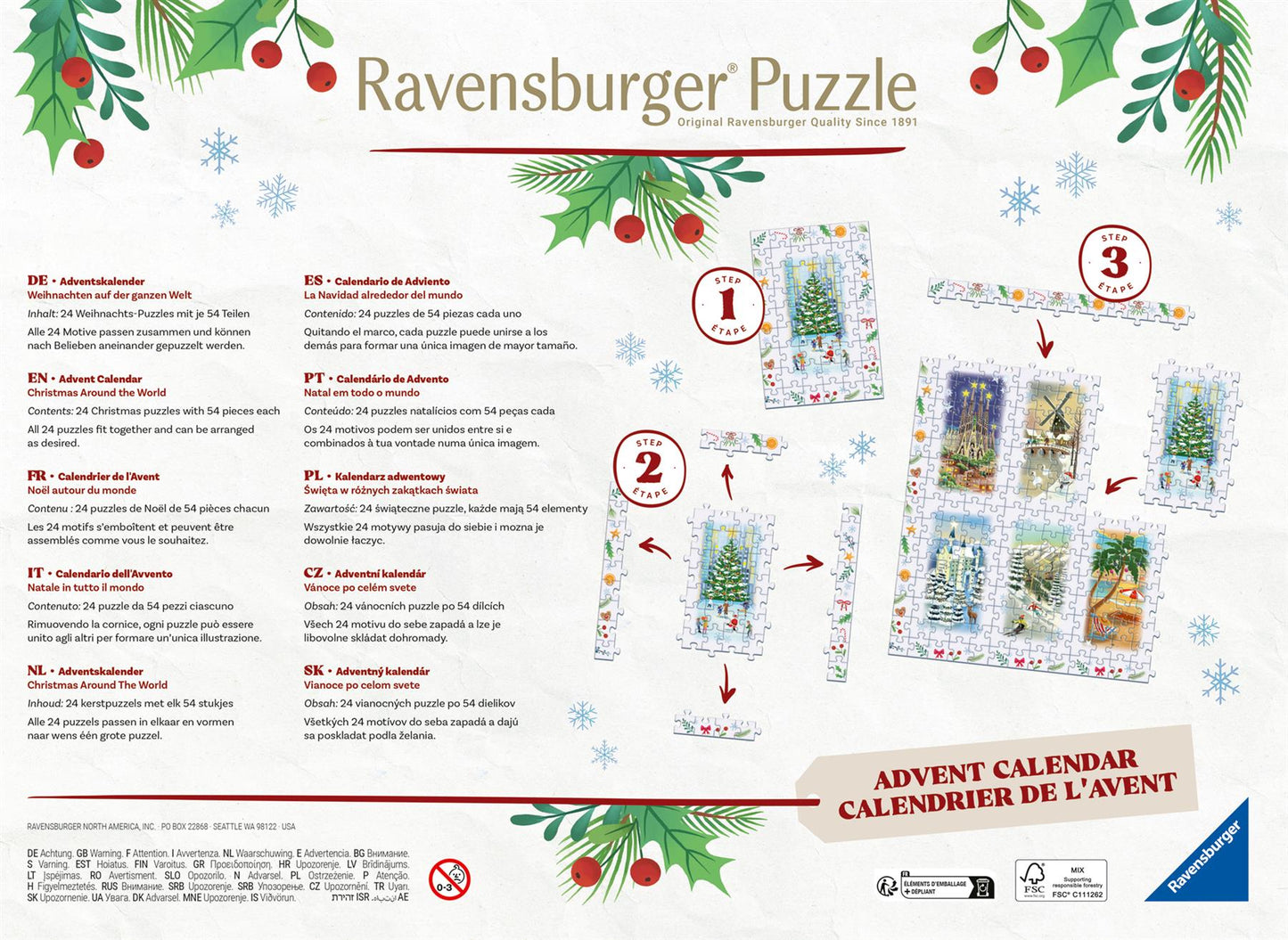 Christmas around the World jigsaw Puzzle Advent Calendar