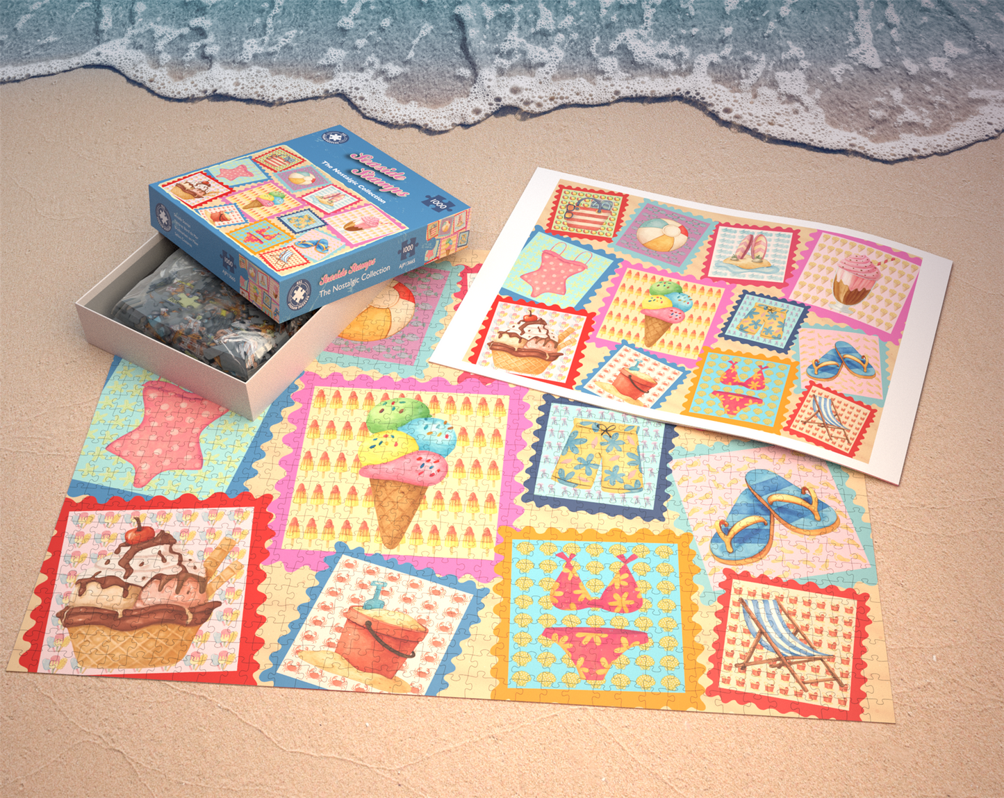 Seaside Stamps 1000 Piece Jigsaw