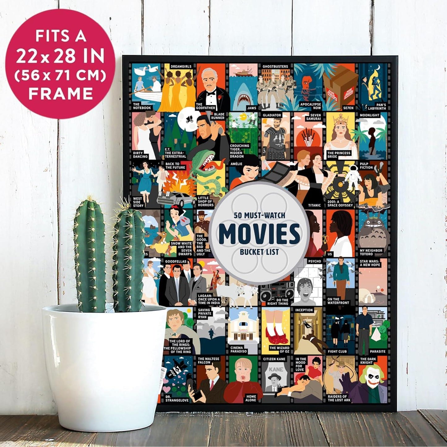 50 Must-Watch Movies Bucket List 1000 Piece Jigsaw Puzzle