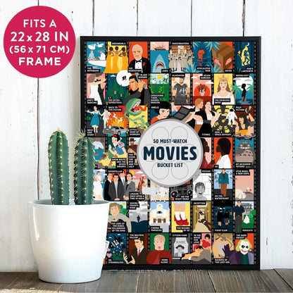 50 Must-Watch Movies Bucket List 1000 Piece Jigsaw Puzzle