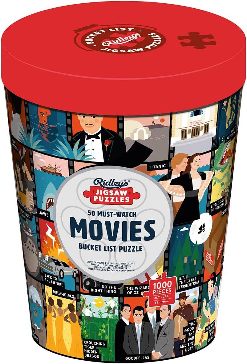 50 Must-Watch Movies Bucket List 1000 Piece Jigsaw Puzzle