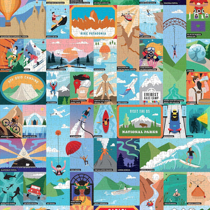 50 Thrilling Experiences for Adventure Seekers 1000 Piece Bucket List Jigsaw Puzzle
