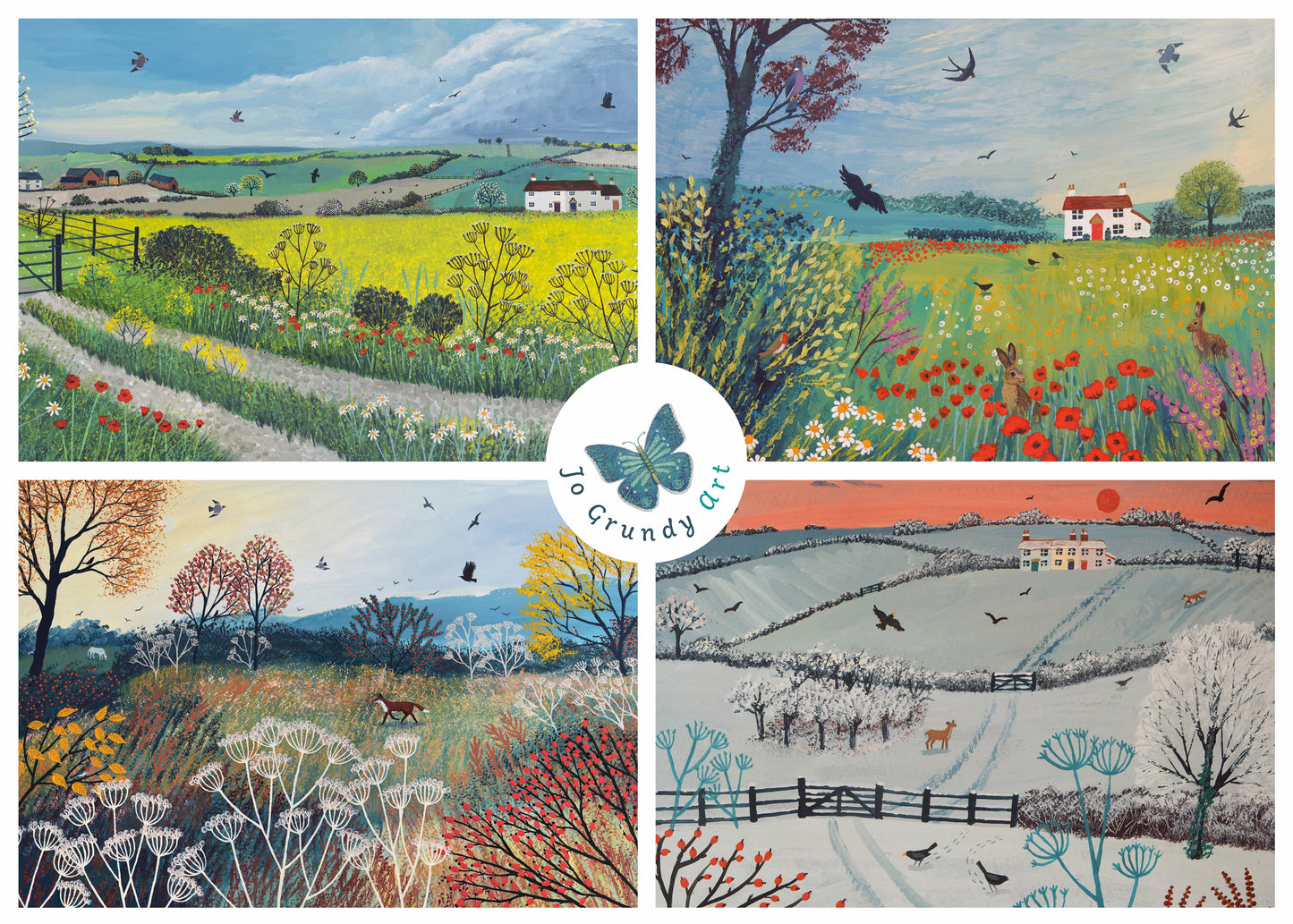 Jo Grundy Four Seasons 1000 Piece Jigsaw Puzzle