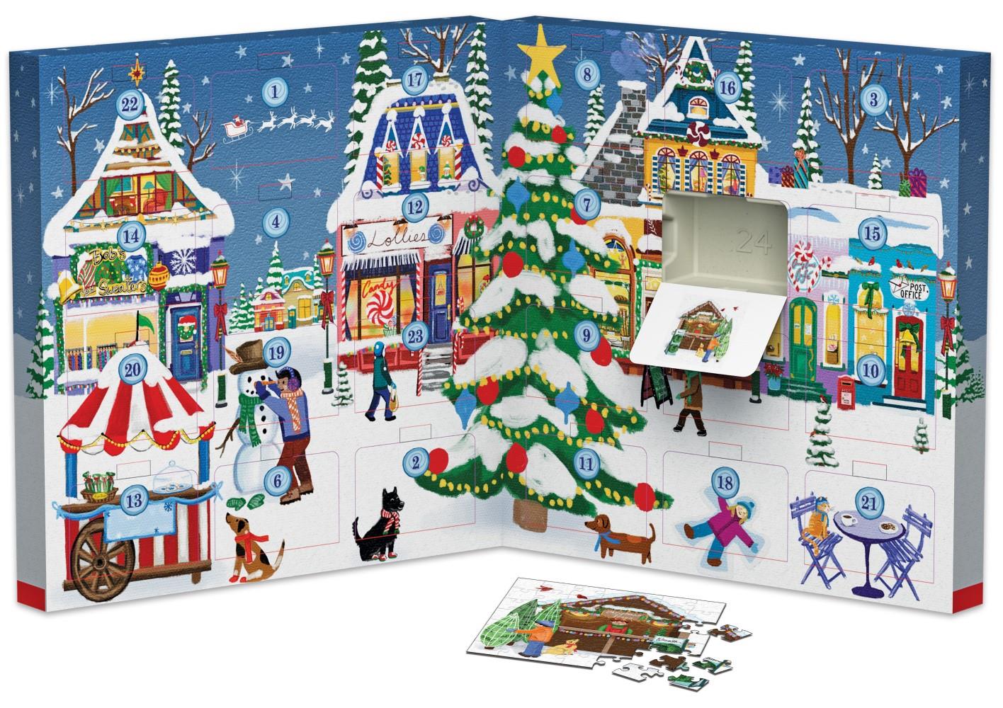 Christmas Town Fair - Advent Calendar 24 Jigsaw Puzzles