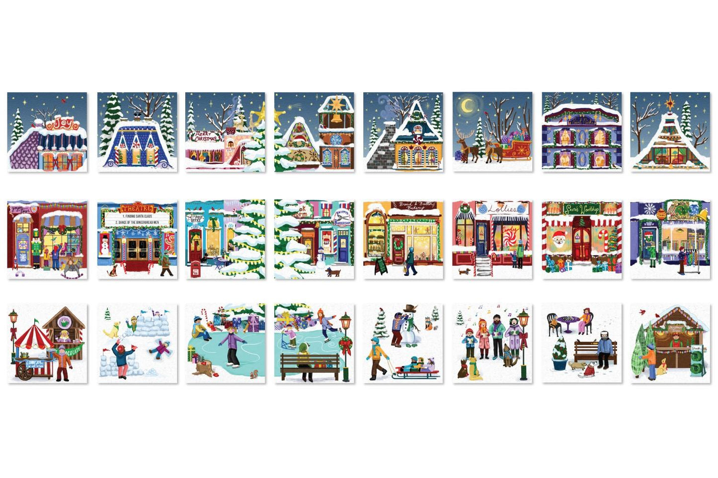 Christmas Town Fair - Advent Calendar 24 Jigsaw Puzzles