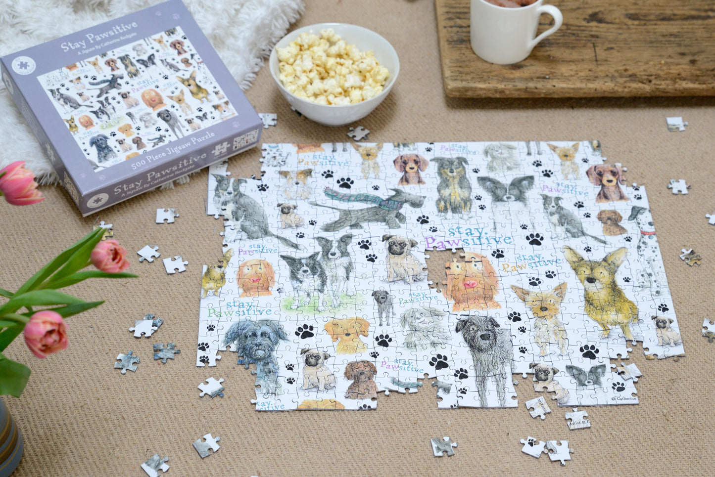 Stay Pawsitive 500 Piece Jigsaw Puzzle