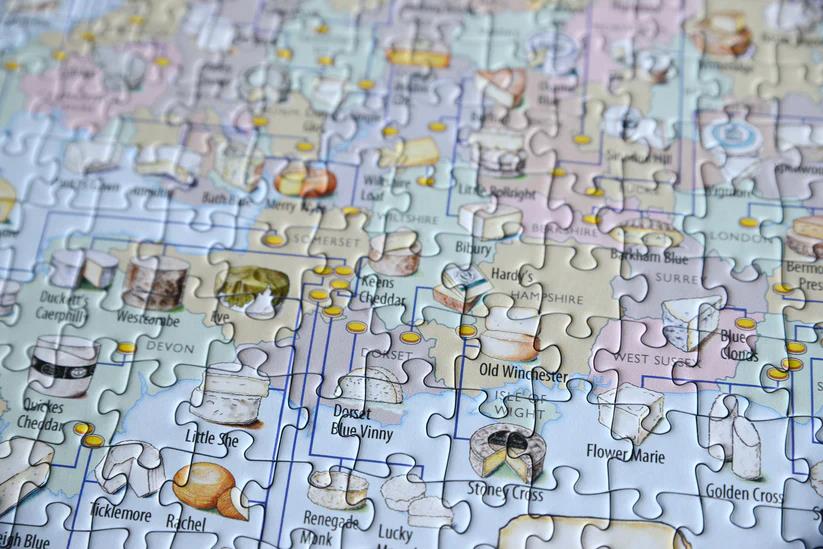 A Cheesemonger’s Map of British and Irish Cheese 1000 Piece Jigsaw Puzzle