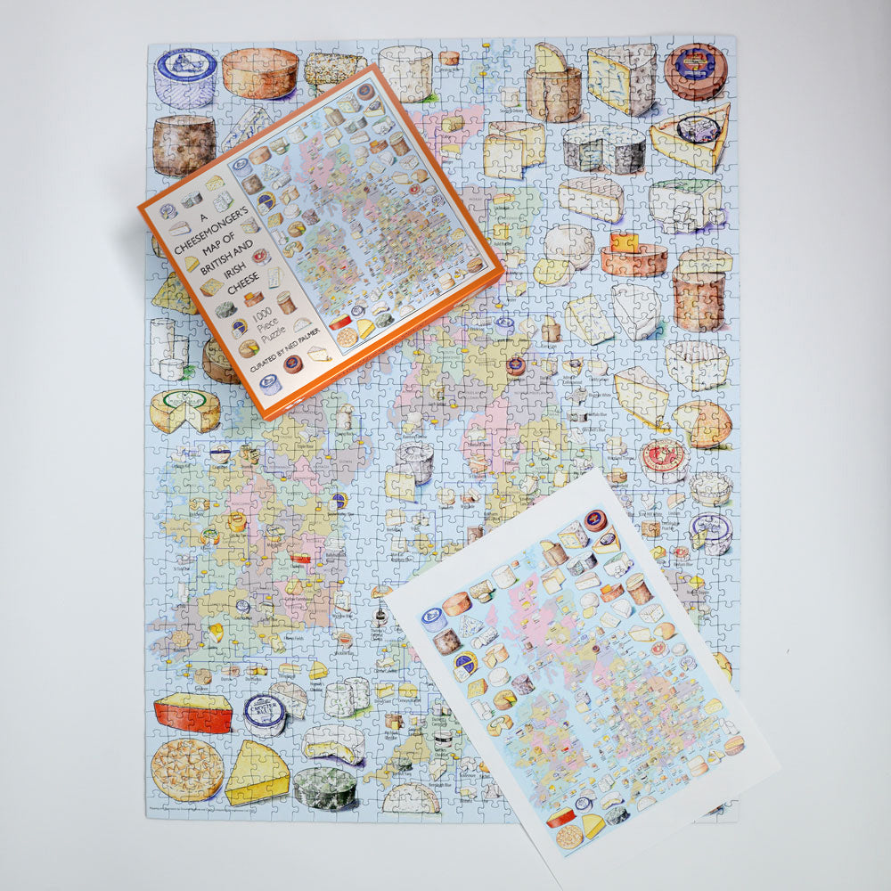 A Cheesemonger’s Map of British and Irish Cheese 1000 Piece Jigsaw Puzzle