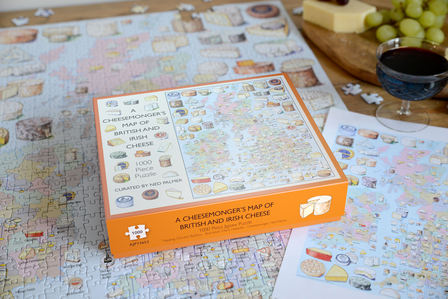 A Cheesemonger’s Map of British and Irish Cheese 1000 Piece Jigsaw Puzzle