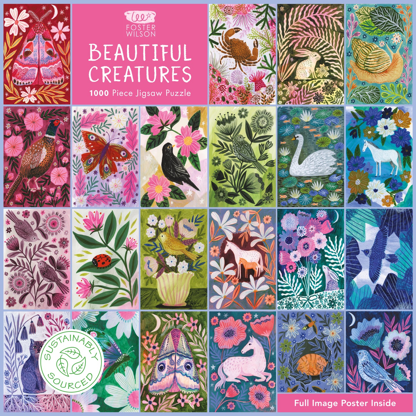 Lee Foster-Wilson: Beautiful Creatures 1000 Piece Jigsaw Puzzle