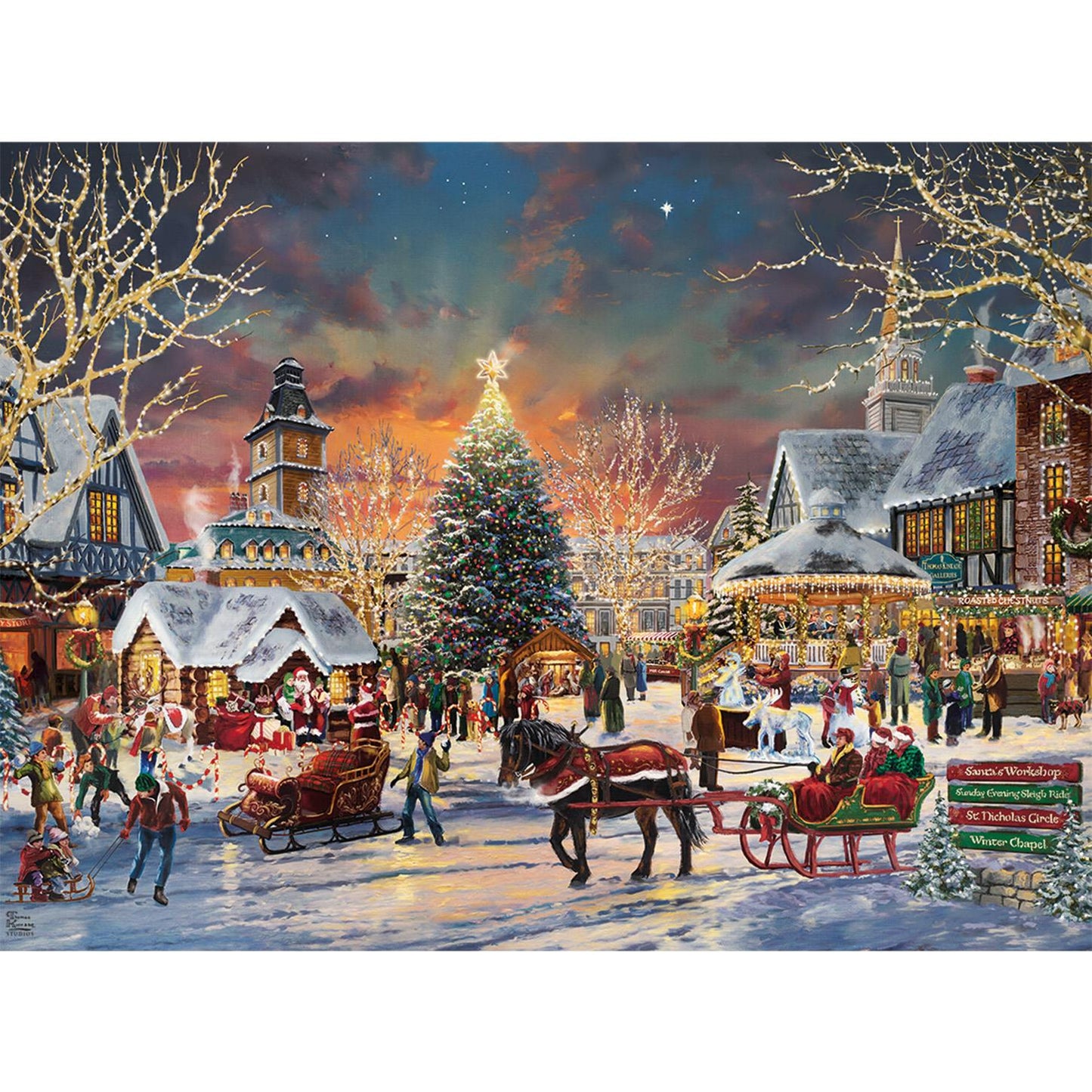 The Christmas Festival – Thomas Kinkade – 1000 Piece
