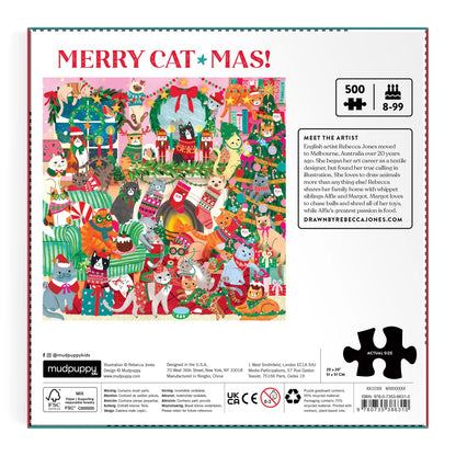 Merry Catmas! 500 Piece Family Jigsaw Puzzle