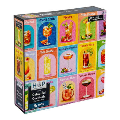Colourful Cocktails 1000 Piece Jigsaw Puzzle