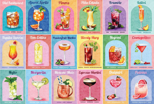 Colourful Cocktails 1000 Piece Jigsaw Puzzle