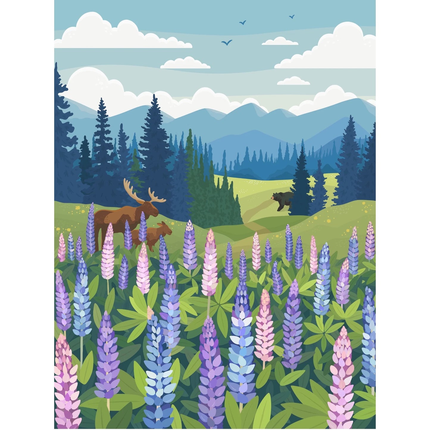 Lupines Meadow 1000 Piece Jigsaw Puzzle