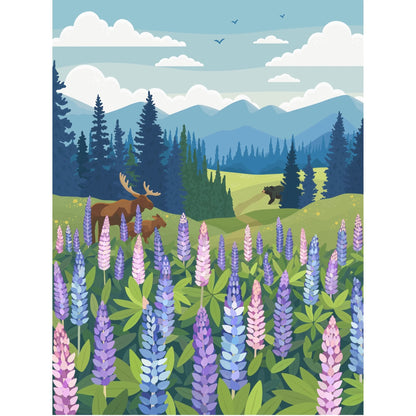 Lupines Meadow 1000 Piece Jigsaw Puzzle