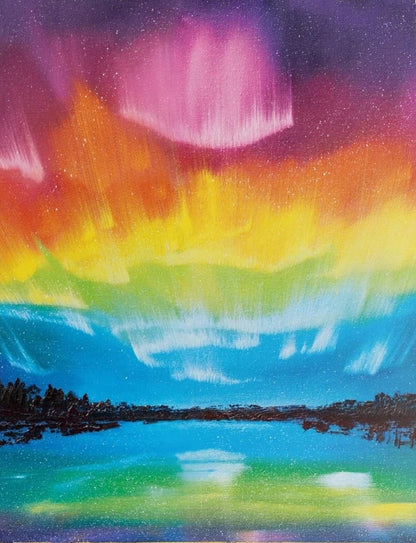 Rainbow Northern Lights 500 Piece Jigsaw Puzzle
