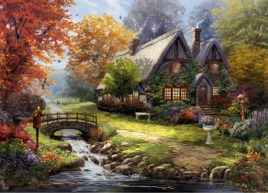 Thomas Kinkade: Birdsong Cottage 1000 Piece Jigsaw Puzzle