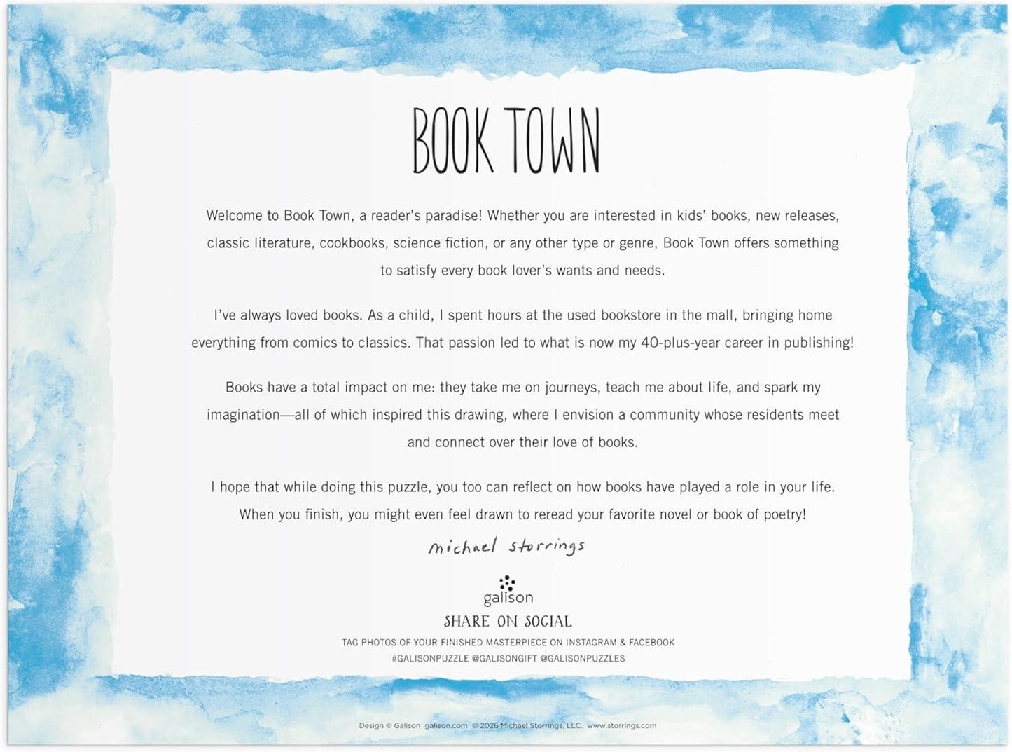 Book Townscape  1000 Piece Michael Storrings Jigsaw Puzzle