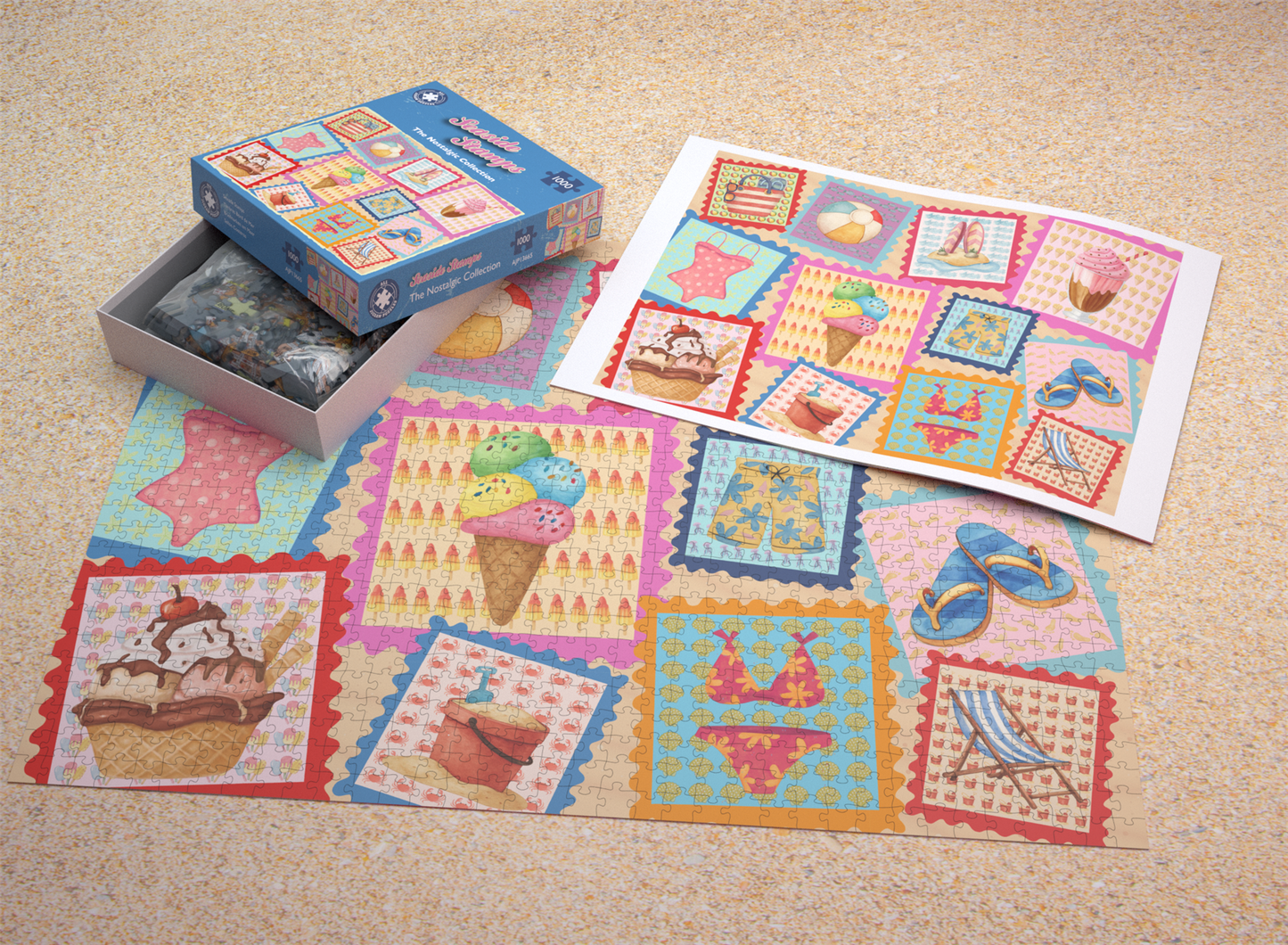 Seaside Stamps 1000 Piece Jigsaw