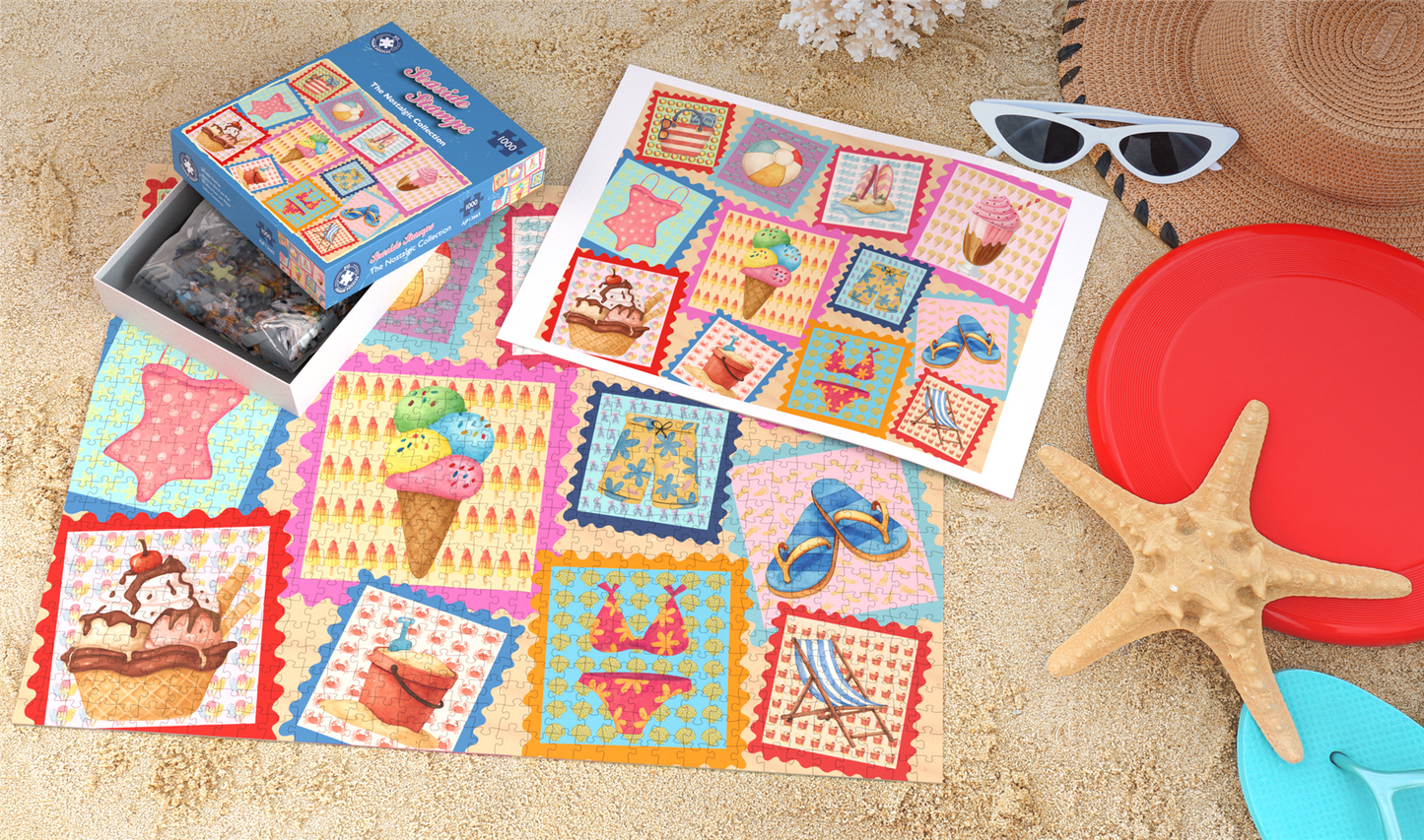 Seaside Stamps 1000 Piece Jigsaw
