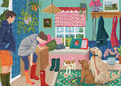 Falcon de luxe Woofs & Wellies 500 Piece Jigsaw Puzzle