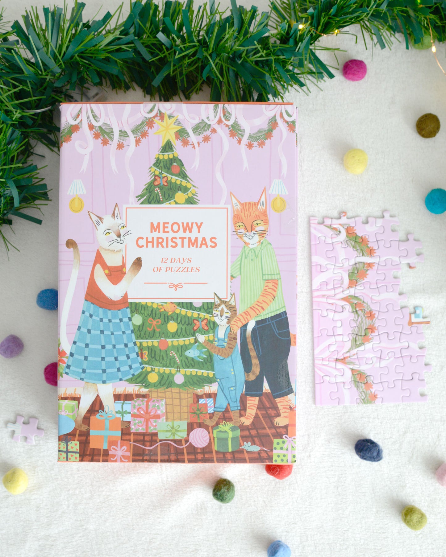 Meowy Christmas 12 Days of Puzzles 500 Piece Countdown