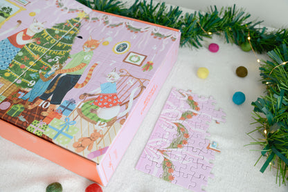 Meowy Christmas 12 Days of Puzzles 500 Piece Countdown