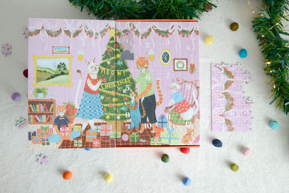 Meowy Christmas 12 Days of Puzzles 500 Piece Countdown
