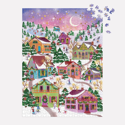 Joy Laforme Snowcap Village 1000 Piece Jigsaw Puzzle