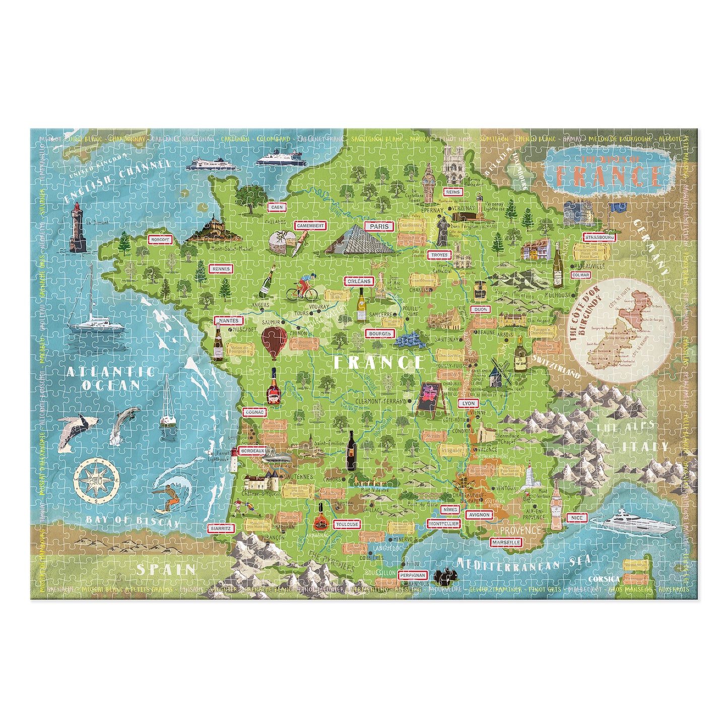 Wines of France 1000 Piece Puzzle