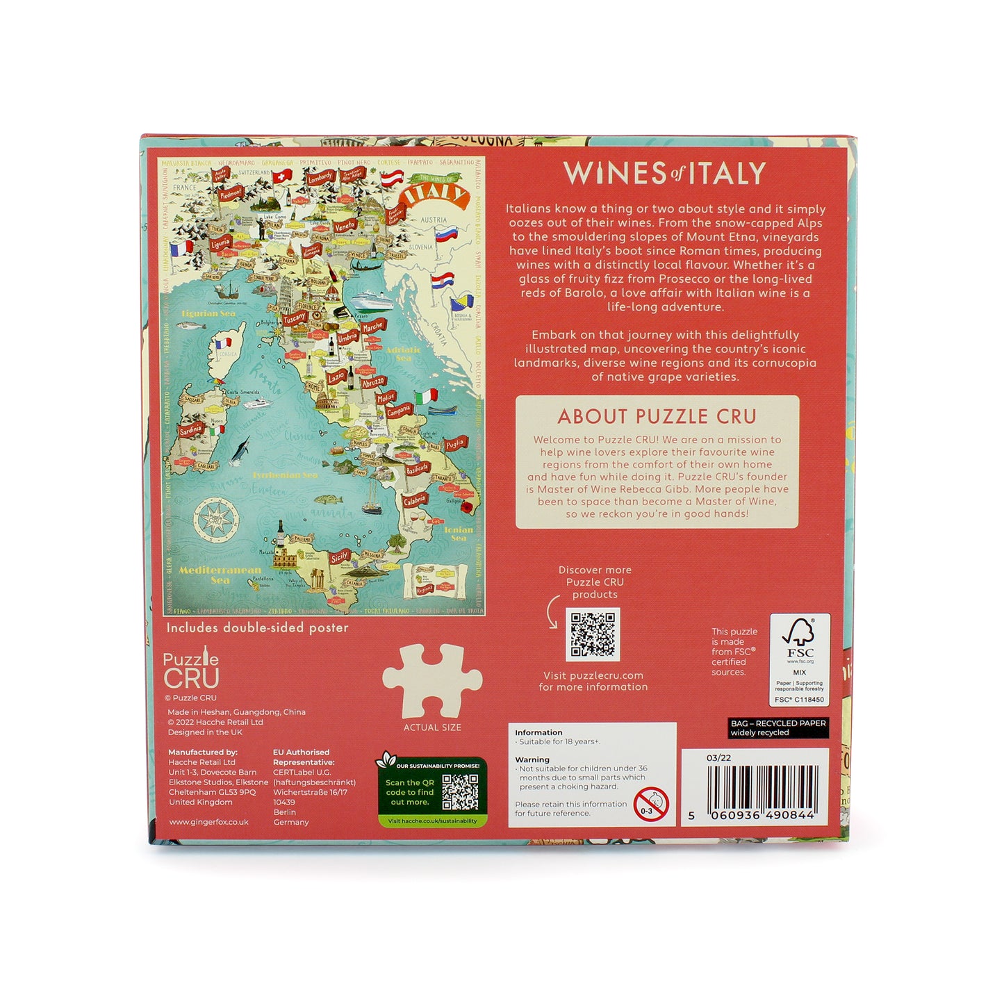 Wines of Italy 1000 Piece Puzzle