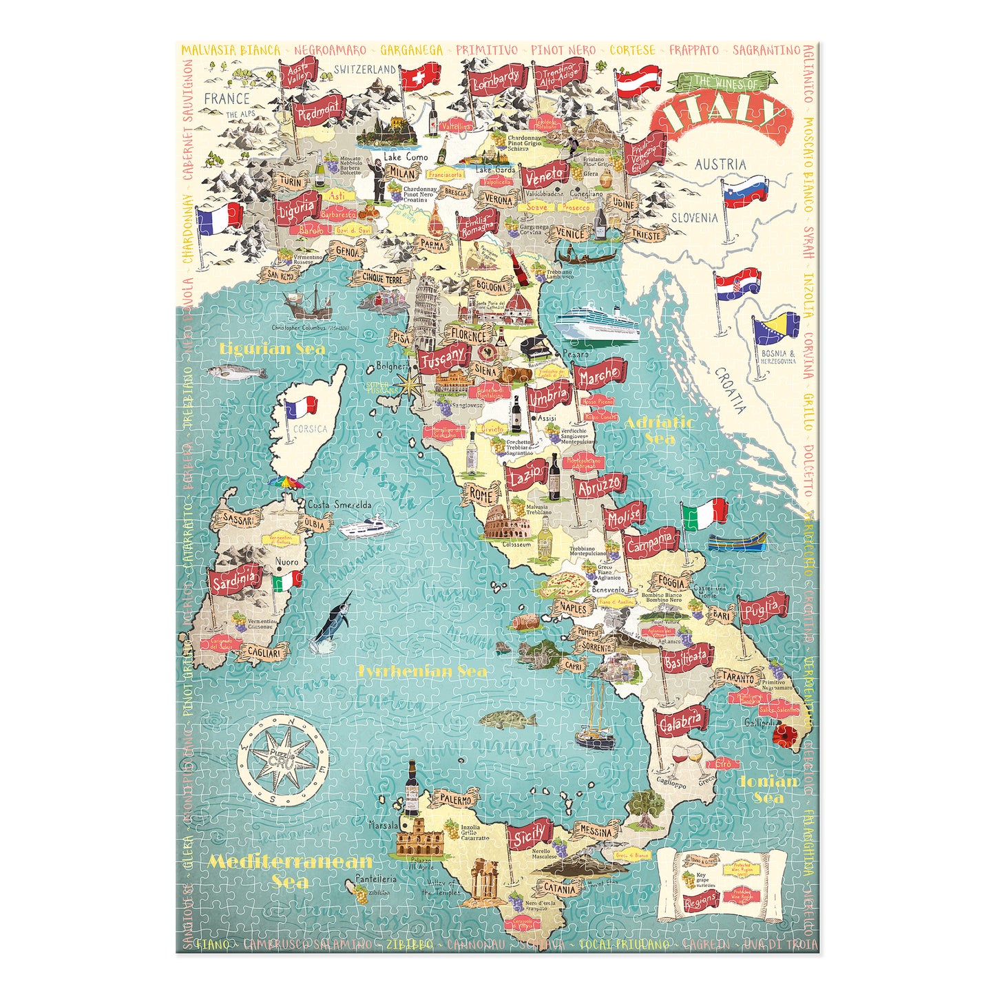 Wines of Italy 1000 Piece Puzzle