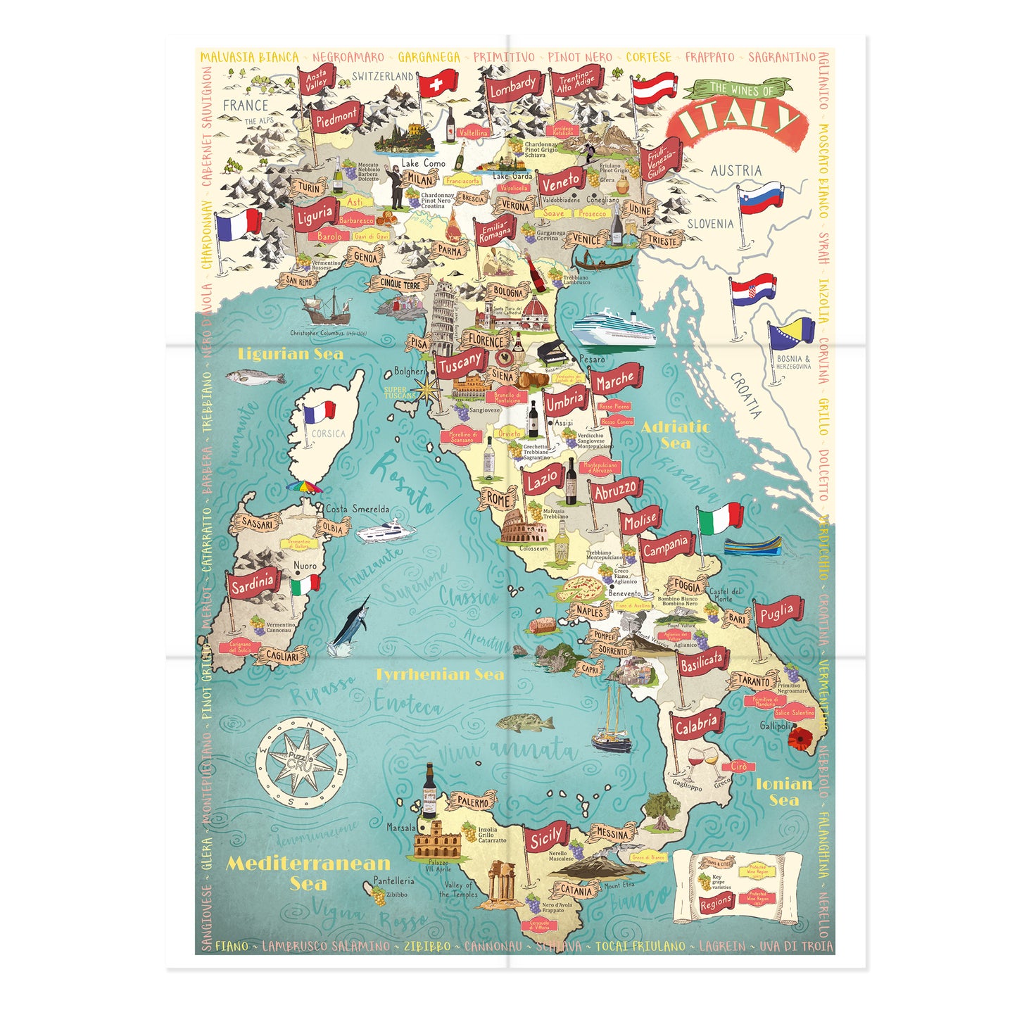 Wines of Italy 1000 Piece Puzzle
