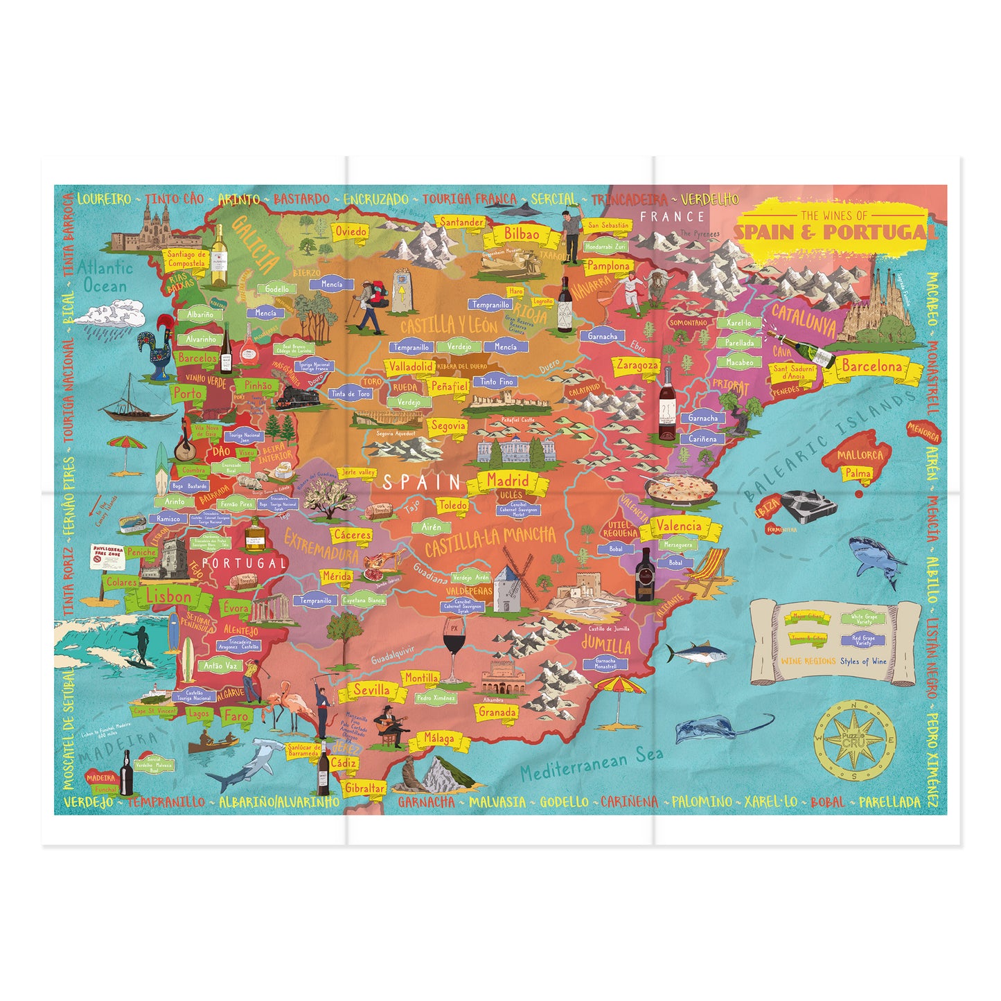 Wines of Spain and Portugal 1000 Piece Puzzle